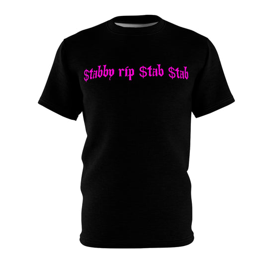 $tabby Rip $tab $tab T-Shirt (Pink Logo)